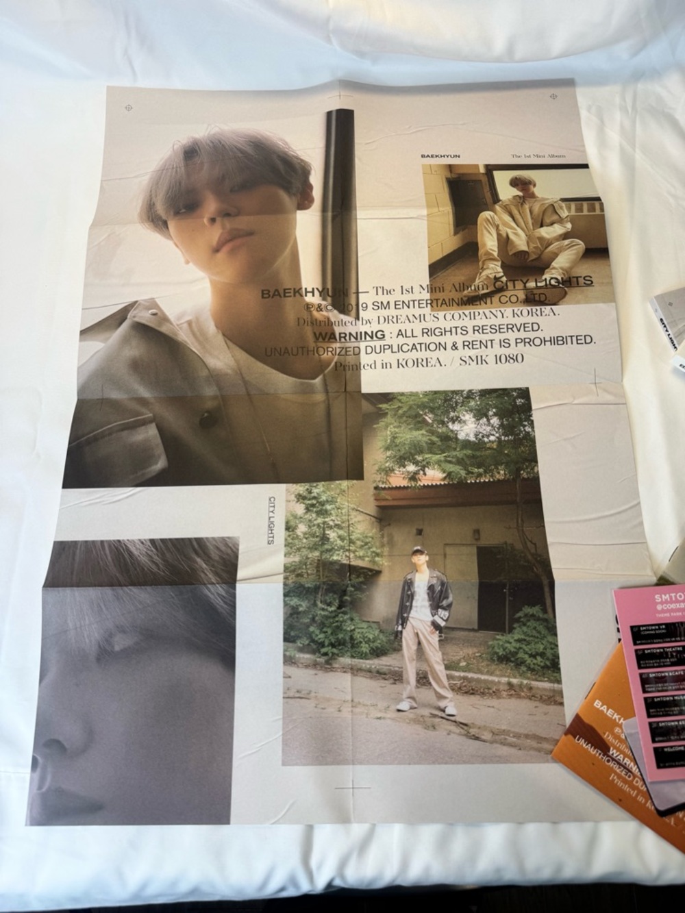 Baekhyun CITY LIGHTS 1st Mini Album CD and Poster - Picture 14 of 16